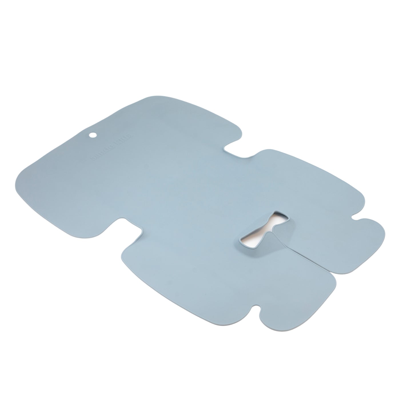 Flat lay of a children's pram and car seat liner by Sande Kids™. Colour Ocean Blue